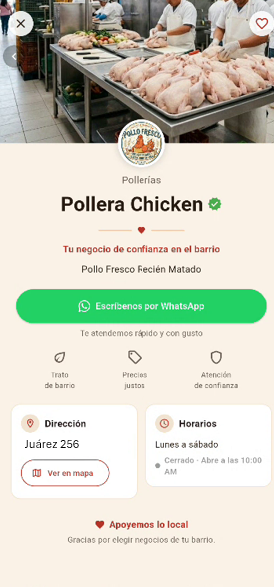 Detalle de negocio